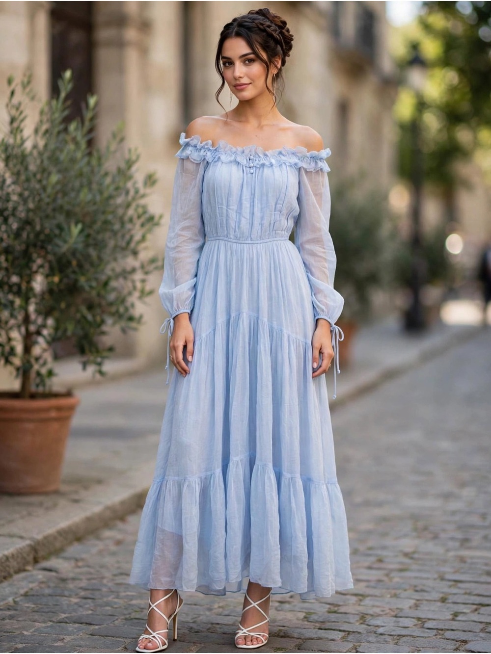 Maje Chiffon Maxi Dress
